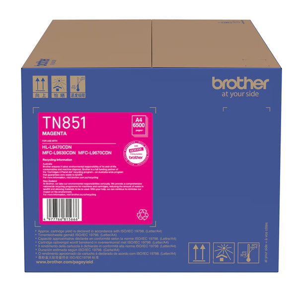 Genuine Brother TN-851 Magenta Toner Cartridge for HL-L9470CDN MFC-L9630CDN MFC-L9670CDN TN851M (6.5K)