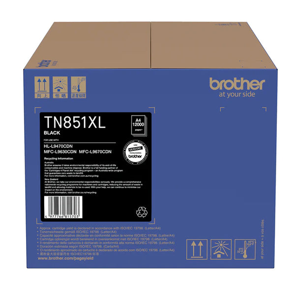 Genuine Brother TN-851XL High Yield Black Toner Cartridge TN851XLBK (12K)