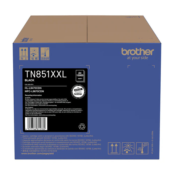 Genuine Brother TN-851XXL Super High Yield Black Toner Cartridge for HL-L9470CDN MFC-L9670CDN (15K)