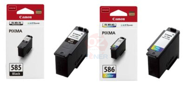 Bundle: 2X Pack Canon Pg-585 & Cl-586 Ink Cartridge Set Standard Yield (1Bk 1C) [Pg585 + Cl586] -