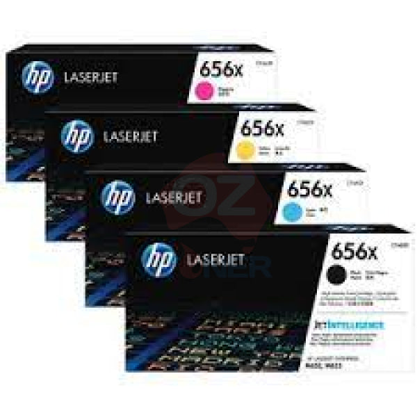 Bundle: 4X Pack Genuine Hp Cf460X Cf461X Cf462X Cf463X Toner Cartridge Set #656X -
