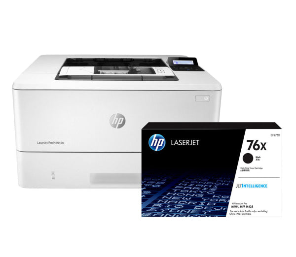 *Bundle Deal!* Hp Laserjet Pro M404Dn A4 Mono Laser Wireless Printer+38Ppm Bonus: #76X Black Toner