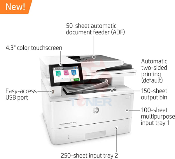 Hp Laserjet Enterprise M430F A4 Mono Laser Mfp Printer+Fax+Duplex+Radf 42Ppm [3Pz55A] Printer Multi