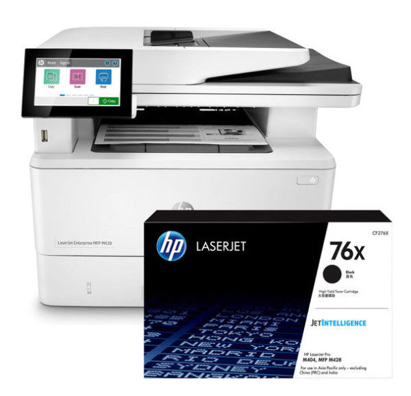 Bundle Hp Laserjet Enterprise Mfp M430F A4 Mono Multifunction Laser Printer + 76X High Yield Toner