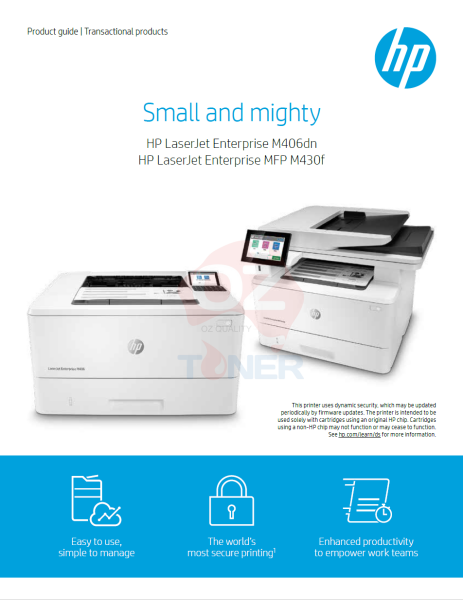 Hp Laserjet Enterprise M430F A4 Mono Laser Mfp Printer+Fax+Duplex+Radf 42Ppm [3Pz55A] Printer Multi