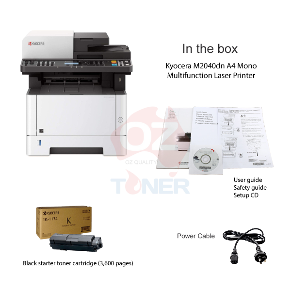 Kyocera M2040Dn A4 Mono Laser Mfp- Print/Scan/Copy 40Ppm 1102S33As0 Printer Multi Function