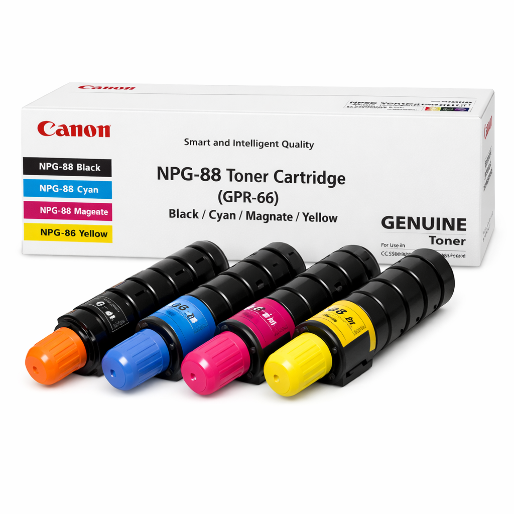 4x Pack Genuine Canon NPG-88 C/M/Y/K Toner Cartridge Set (GPR-66) [1BK,1C,1M,1Y]