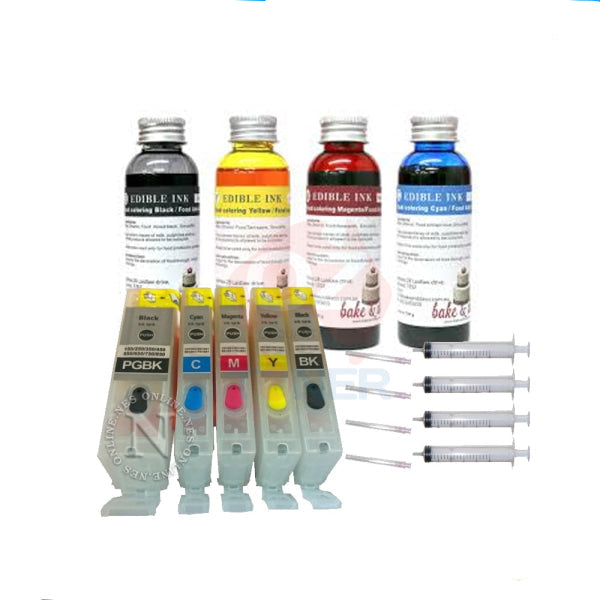 Canon A4 Wireless Edible Ink Printer + Pgi680/Cli681 Kit + Wafer Paper [Ts6360A] Printer