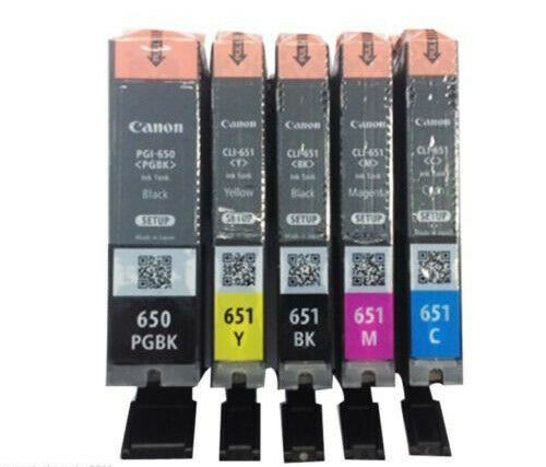 *SALES* Genuine Canon PGI650XL/CLI651XL 5x Ink Cartridge Value Pack PGI650BK CLI651BK CLI651C CLI651M CLI651Y