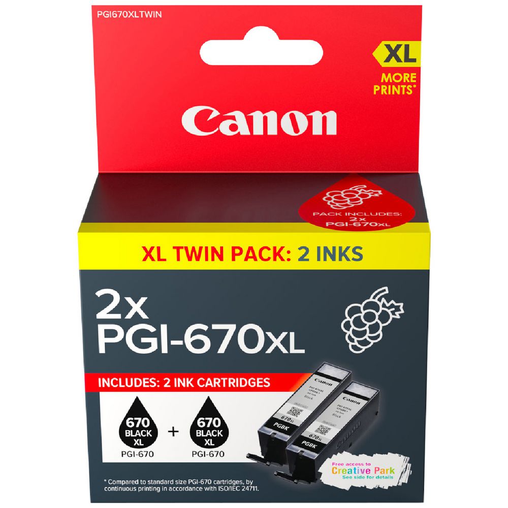 6x Pack Genuine Canon CLI 671-C/M/Y/K and 2x PGI670XL-BLACK Ink Cartridge Value Pack