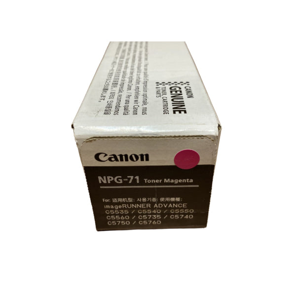 *Clear!* 1 X Genuine Canon Tg-71M Npg71 Magenta Toner Cartridge (60K Pages) -