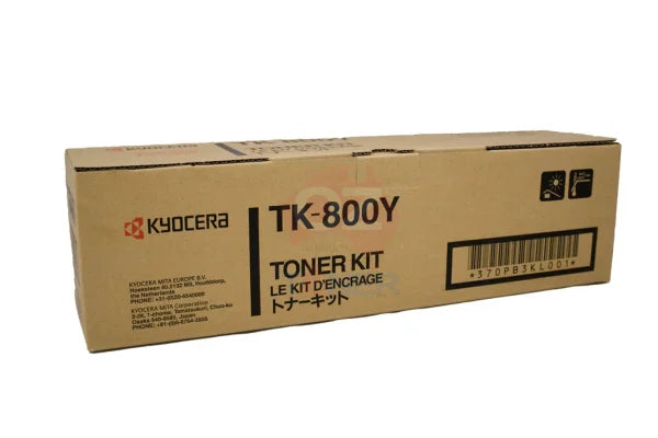 *Clear!* 1X Genuine Kyocera Tk-800Y Yellow Toner Cartridge For Fs-C8008Np (10K) [Tk800Y] -