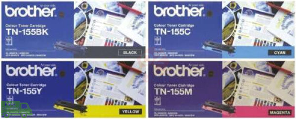 *Clear!* 4 Pack Genuine Brother Tn-155 C/M/Y/K High Yield Toner Set For