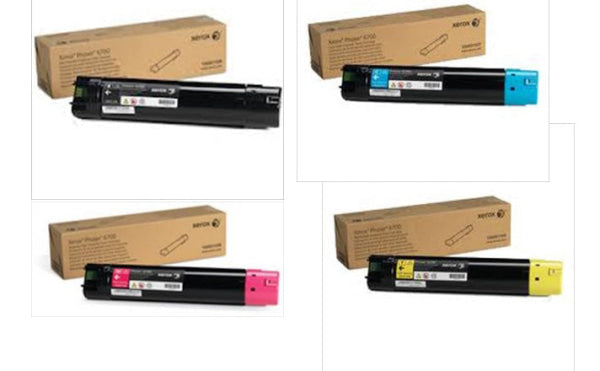 *Clear!* 4X Pack Genuine Fuji Xerox Phaser 6700 Toner Set P6700Dn (106R01515-106R01518) Cartridge -