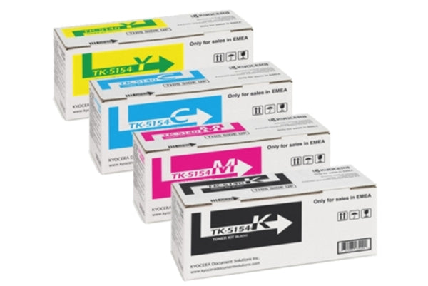 *Clear!* 4X Pack Genuine Kyocera Tk-5154 C/M/Y/K Toner Cartridge Set For P6035 M6535 -
