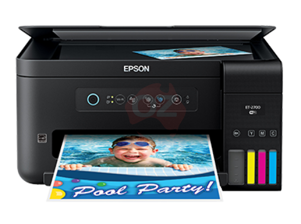 *Clear* Epson Expression Ecotank Et-2700 All-In-1 Ink Tank A4 Mfp Printer+Duplex+Prefilled T502