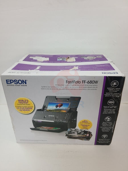 *Clear!* Epson Fastphoto Ff-680W Usb/Wireless Color Photo Scanner 45Ppm B11B237501_R *Rfb*