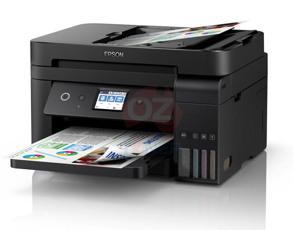 *Clear!* Epson Workforce Et-4750 4In1 Ink Tank Wireless Multifunction Printer+Adf+Fax *Rfb*