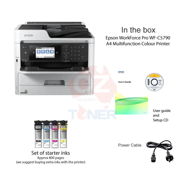 Epson Workforce Pro Wf-C5790 Color A4 Inkjet Wireless Mfp Business Printer (P/N:c11Cg02501) Multi