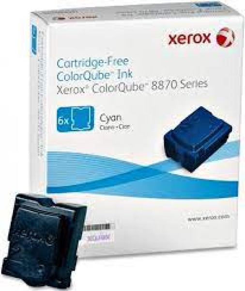 *clear!* Fuji Xerox Genuine 108R00985 6Xpack Cyan Ink Sticks For Cq8870Dn/cq8880 17.3K Accessories