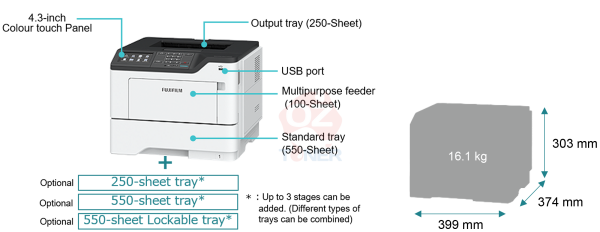 *Clear!* Fujifilm Apeosport Print 4730Sd A4 Mono Laser Sfp Business Printer 47Ppm [App4730-1Y]