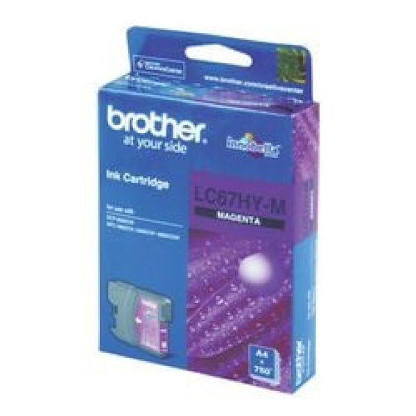 1 X Genuine Brother Lc-67 Magenta Ink Cartridge High Yield Lc-67Hym -