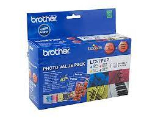 *Clear!* Genuine Brother Lc57 B/C/M/Y Ink Cartridge Photo Value Pack [Lc-57Pvp] -