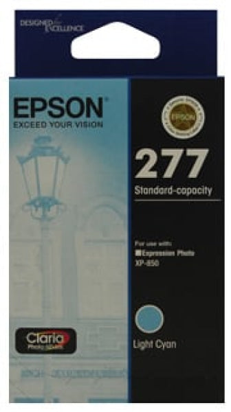 1 X Genuine Epson 277 Light Cyan Ink Cartridge Standard Yield -