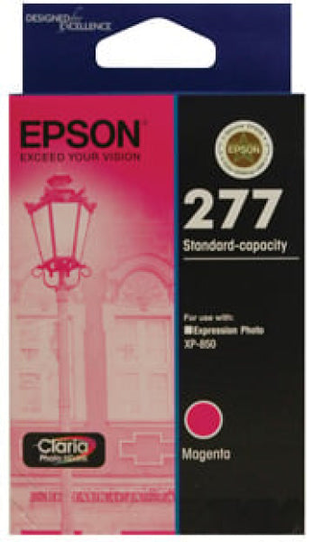 1 X Genuine Epson 277 Magenta Ink Cartridge Standard Yield -