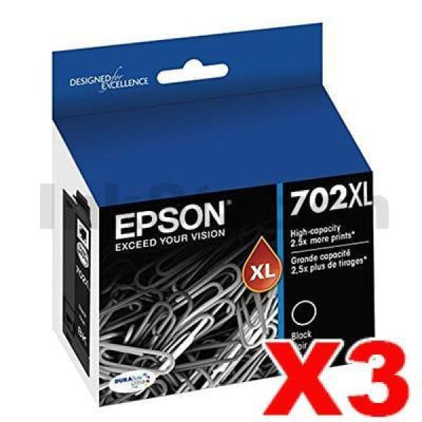 *Clear!* Genuine Epson #702Xl Black Ink Cartridge For Wf3720 Wf3725 Wf3730 Unbox [C13T345192] Buy 3