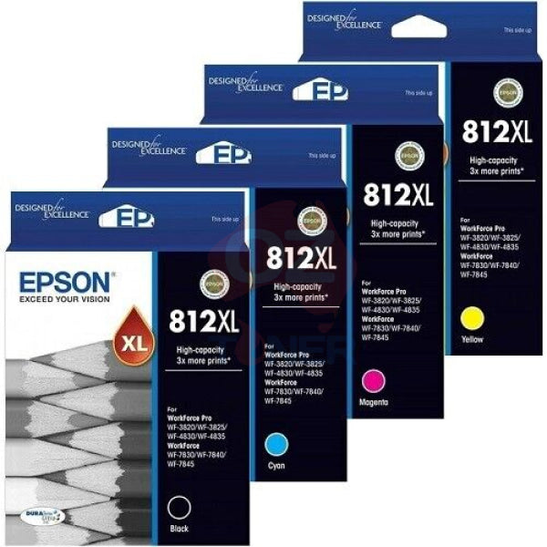 *Clear!* Genuine Epson 812Xl Durabrite Ultra Ink Cartridge Value Pack [C13T05E696] -