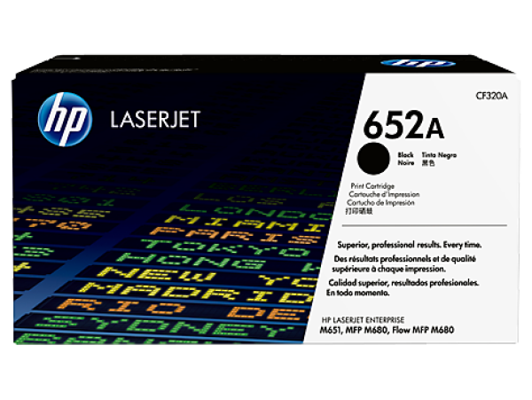HP 652A BLACK LASERJET TONER CARTRIDGE CF320A