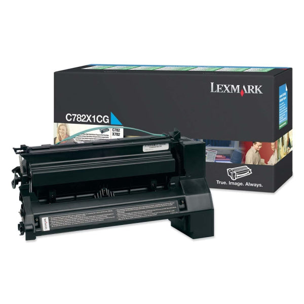 Lexmark Genuine C782X1CG Cyan Prebate Toner Yield 15000 Pages For C780 C782X1CG