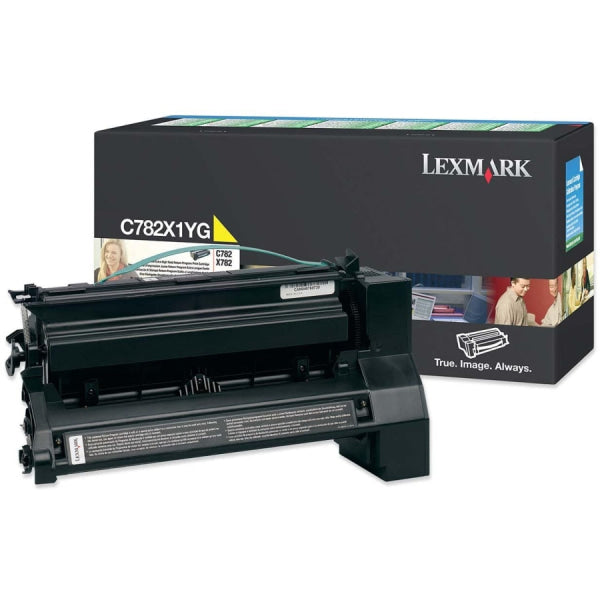 Lexmark Genuine C782X1YG Yellow Prebate Toner Yield 15000 Pages For C780 C782X1YG