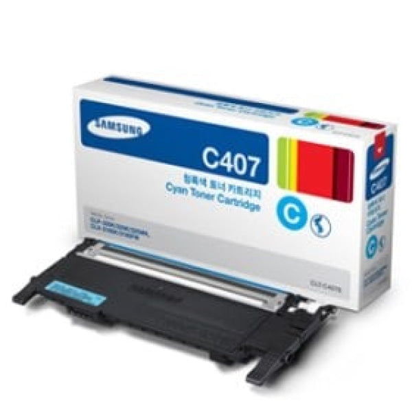 1 X Genuine Samsung Clp-320 Clp-325 Clx-3180 Clx-3185 Cyan Toner Cartridge Clt-C407S St998A -