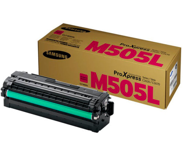 1 X Genuine Samsung Sl-C2620 Sl-C2670 Sl-C2680 Magenta Toner Cartridge High Yield Clt-M505L Su303A -