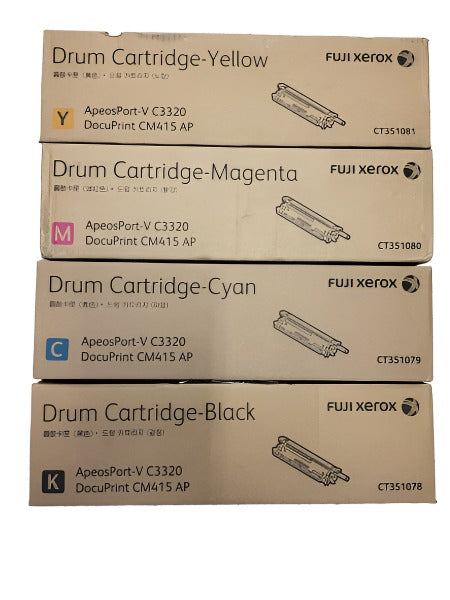 *Clear!* Genuine Set Fuji Xerox Ct351078+Ct351079+Ct351080+Ct351081 Drum Units For Docuprint Cm415Ap