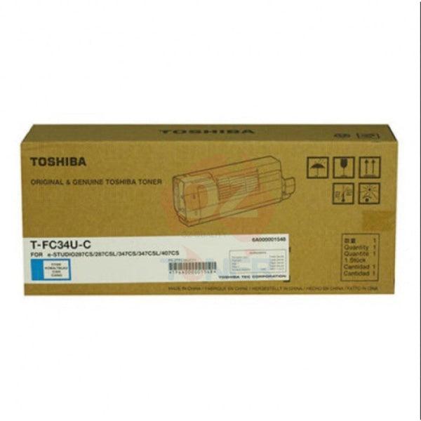 *Clear!* Genuine Toshiba Tfc34Dc Cyan Copier Toner Cartridge For E-Studio 347Cs 347Csi 407Cs