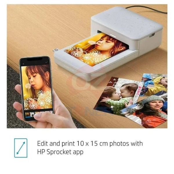 *Clear!* Hp Sprocket Studio 4X6 Color Thermal Mobile Photo Printer Snow [3Mp72A]