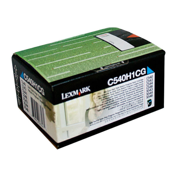 Lexmark C540H1CG CYAN High Yield Toner C540n C543dn C544 C544dw X543 X544 X548