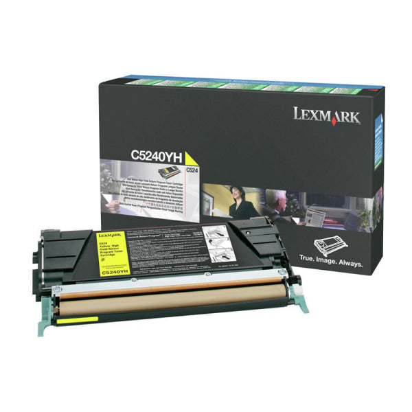 Lexmark Genuine C5240YH YELLOW HY Toner Cartridge for C524/C534dn/C532n