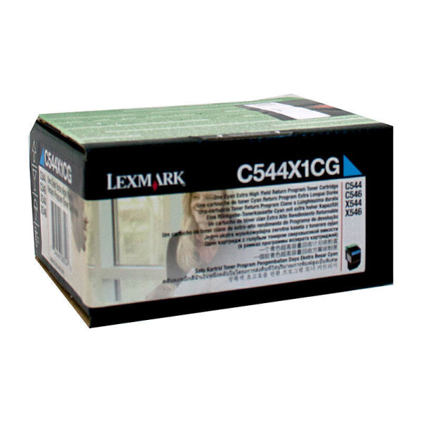 Lexmark Genuine C544X1CG CYAN Extra High Yield Toner C544DN/X544DN/X548DE (4K)