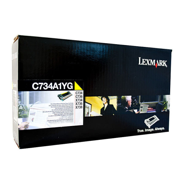 Lexmark Genuine C734A1YG YELLOW Return Program Toner Cartridge C734DN