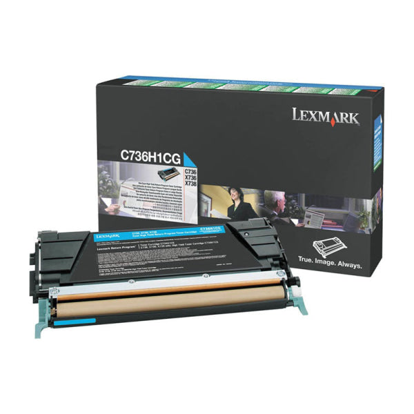 Lexmark Genuine C736H1CG CYAN HY Return Program Toner Cartridge C736DN