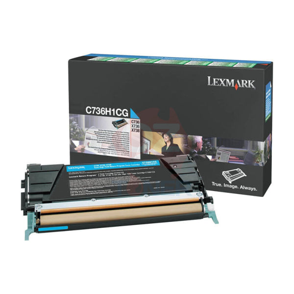 Lexmark Genuine C736H1CG CYAN HY Return Program Toner Cartridge C736DN