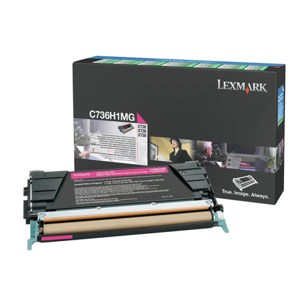 Lexmark Genuine C736H1MG MAGENTA HY Return Program Toner C736DN