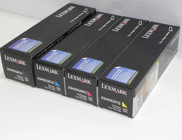 *Clearance!* Set Of Lexmark Genuine C/M/Y/K Toner Cartridge For X940E/X945E X945X2Kg/Cg/Mg/Yg