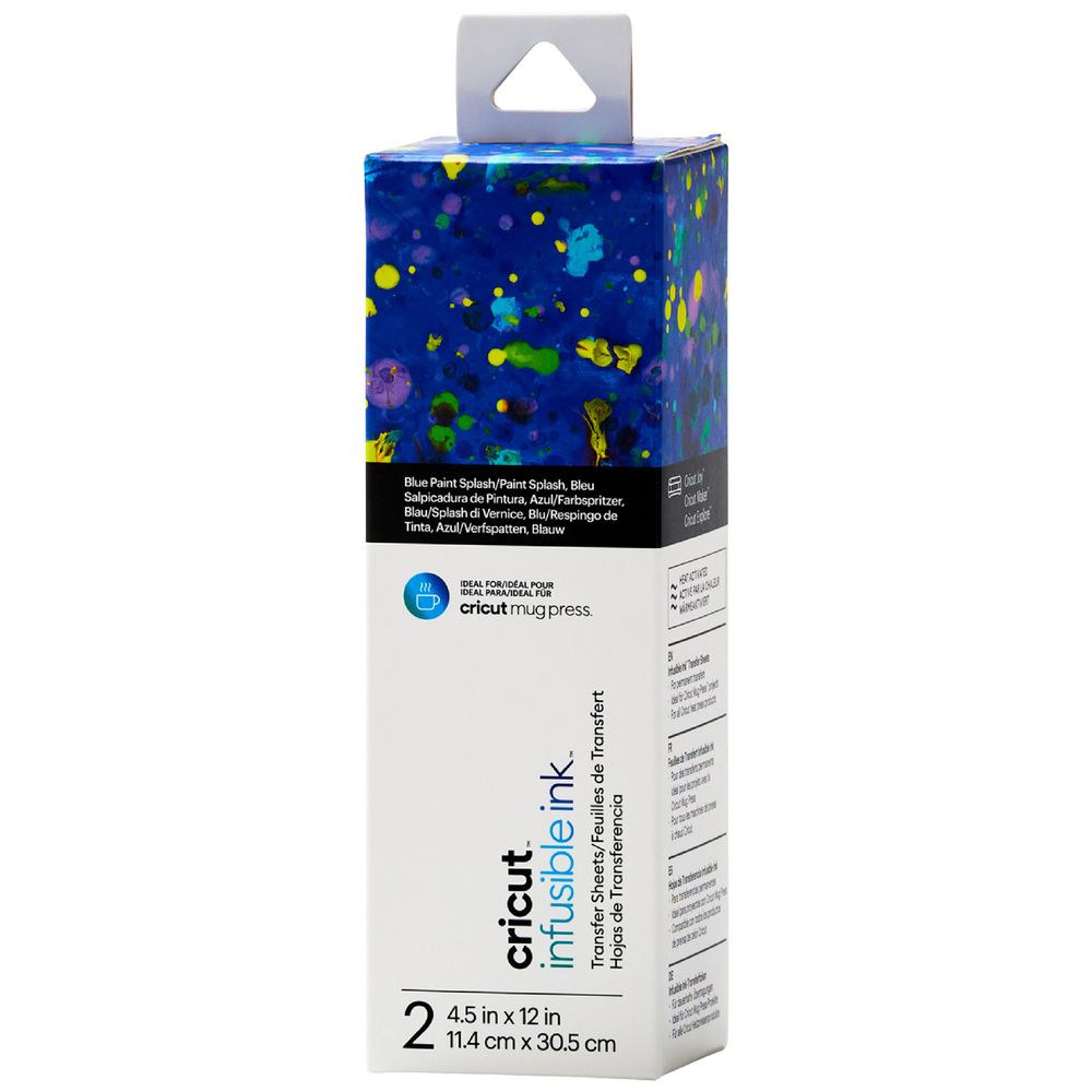 Cricut Infusible Ink Transfer Sheets Blue Paint Splash pattern