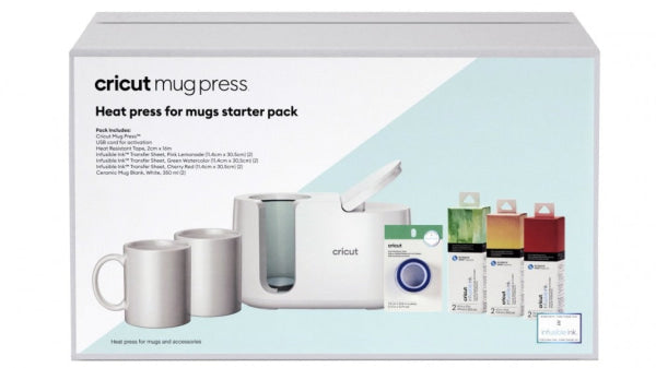 Cricut Mug Press Heat For Mugs Starter Pack - Compatible With Infusible Ink [P/N: 2008737-Bndl-22]