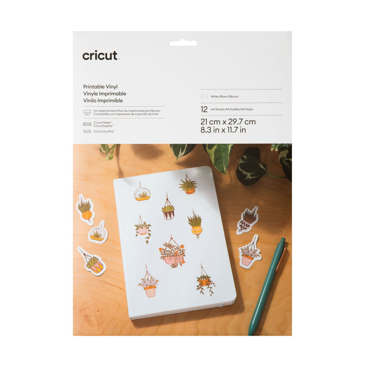 Genuine Cricut 12 Sheet A4 Printable Vinyl White [2010362]